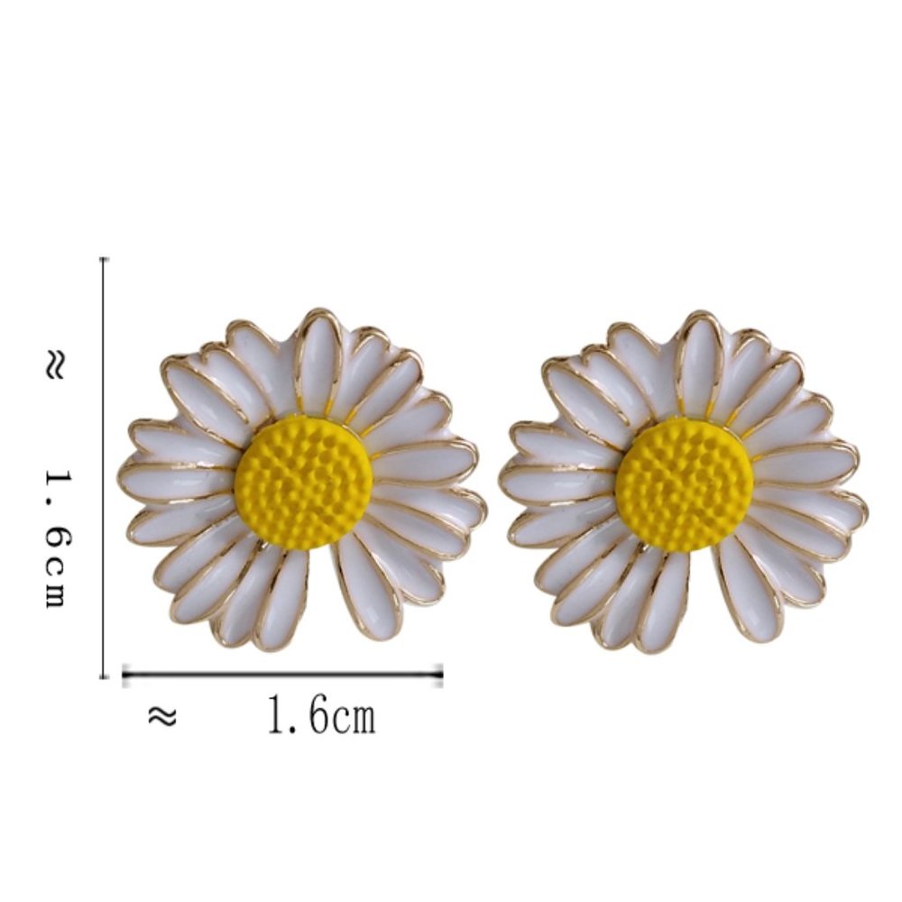 💕Last one Enamel Daisy Stud Sterling Silver - Picture 7 of 7